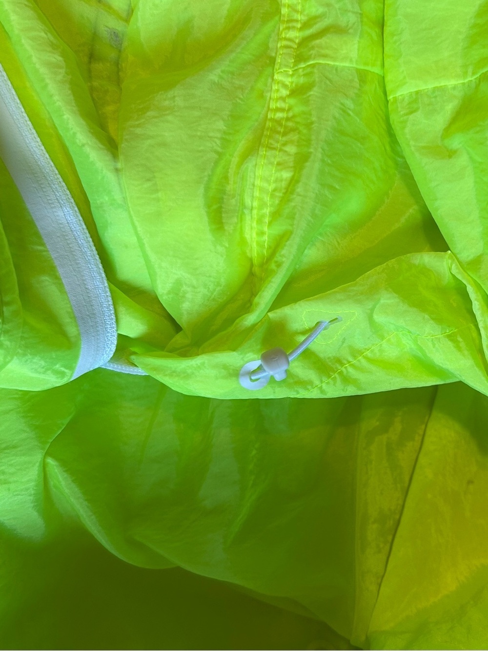 Nike Aeroshield Running Jacket Volt Yellow Hidden Hood Women’s M - Picture 15 of 16